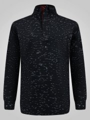 D555 Chandler Reno 1/4 Zip Neck Sweatshirt With Bear Logo Črna