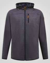 D555 Conrad Detachable Hood Bonded Fleece Zip Through Hoody Mornarska