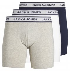 Jack & Jones Solid Boxer 3-Pack Light Grey Melange