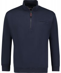Adamo 159305 Pulover s stoječim ovratnikom in zadrgo Temno modra