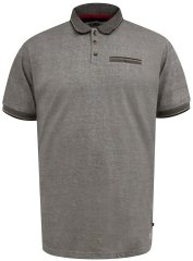 D555 Holyhead Teksturirana polo majica s prsnim žepom siva