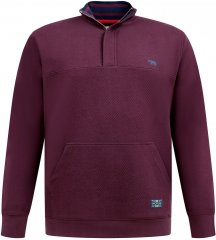 D555 Lancaster Prešit pulover bordo rdeč
