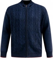 D555 Gillingham Pletena jopa z zadrgo in podlogo temno modra
