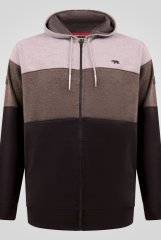 D555 Fitzgerald Zip Through Hoody With Cut & Sew Panels Črna