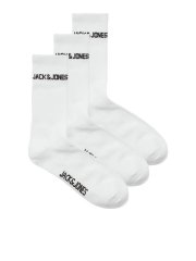 Jack & Jones Melvin Teniške nogavice Bela 3-pack
