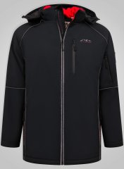 D555 Jamie Soft Shell Detachable Hood Padded Jacket Črna