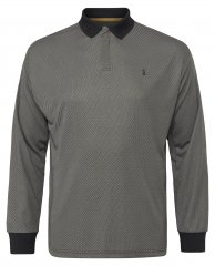 North Latitude Cool Effect Polo Majica Dolgi Rokavi Črna