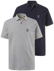 JP1880 704317 Polo majica 2 kosa Temno modra/Siva melange