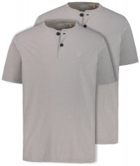 JP1880 708420 Majica Henley 2 kosa Siva melange