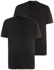 JP1880 708420 Majica Henley 2 kosa Črna