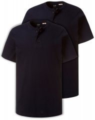 JP1880 708420 Majica Henley 2 kosa Temno modra