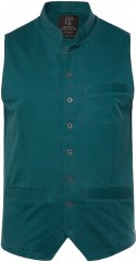 JP1880 Mottled Stretch Knit Stand-up Collar Vest Turquoise Blue