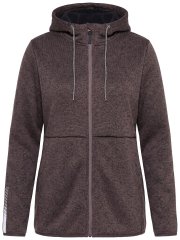 Ulla Popken 812880 Pletena flis jakna s teddy flisom Taupe