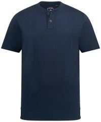 JP1880 818628 Majica Henley s krojem za trebuh Temno modra