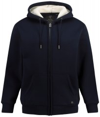 JP1880 820464 Jakna s kapuco in teddy podlogo Temno modra