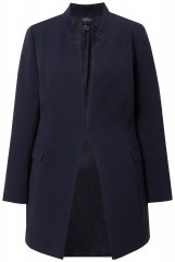 Ulla Popken 823318 Suknjič z ovratnikom pokonci Temno modra