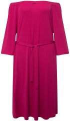 Ulla Popken 827740 Obleka iz jerseyja s 3/4 rokavi Roza