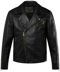 JP1880 830586 Biker jakna iz jagnječje nape Črna