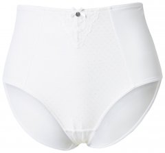 Ulla Popken 834307 Oblikovalne spodnjice s čipko Umazano bela