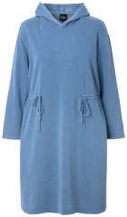 Ulla Popken 834536 Športna obleka s kapuco Denim modra