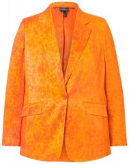 Ulla Popken 839607 Satenast suknjič s potiskom Svetlo oranžna