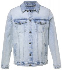Men+ 394 Jeans jakna z naprsnimi žepi Svetlo modra