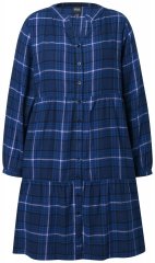 Ulla Popken 840929 Karirasta obleka Temno modra