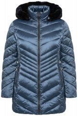 Ulla Popken 842013 Prešita jakna Denim modra