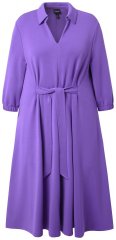 Ulla Popken 846373 Športna obleka A-kroja s 3/4 rokavi Lila