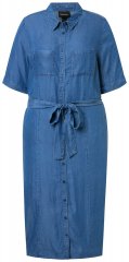 Ulla Popken 848491 Srajčna obleka Denim modra