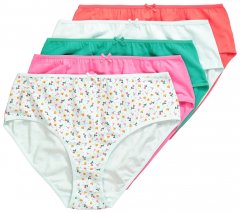 Ulla Popken 849140 Cvetlične spodnjice 5 kosa Umazano bela