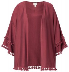 Ulla Popken 849860 Kimono Rjasto rdeča