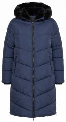 Ulla Popken 850041 Prešit plašč Temno modra