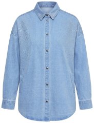 Ulla Popken 851036 Jeans jakna Svetlo modra