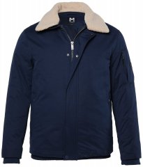 Men+ 369 Jakna bellyfit s teddy ovratnikom Temno modra
