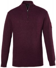 JP1880 851428 Pleten pulover s polovično zadrgo Slivova TALL