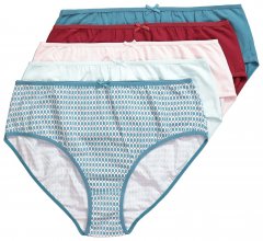 Ulla Popken 851725 Vzorčaste spodnjice 5 kosa Lila