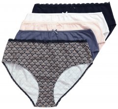 Ulla Popken 851730 Vzorčaste spodnjice 5 kosa Bež