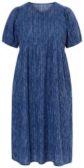 Ulla Popken 852214 Črtasta midi obleka Temno modra