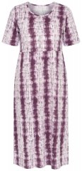 Ulla Popken 852854 Črtasta midi obleka Rjava