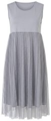 Ulla Popken 853879 Midi obleka A-kroja Siva