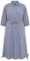 Ulla Popken 854413 Midi obleka z vrvico Siva