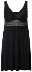 Ulla Popken 855428 Negliže s čipko Črna