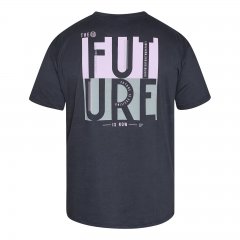 North Latitude T-Shirt With Back Print Črna