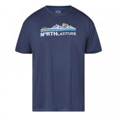 North Latitude Mountain T-Shirt V-Neck Mornarska