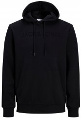 Jack & Jones JJHUGO FLOCK Hoodie Black