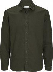 Jack & Jones JOSHUA LS Flannel Shirt Solid Green
