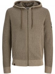 Jack & Jones Zip Knit Hoodie Crockery
