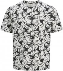 Jack & Jones Split AOP Crew Neck T-Shirt Black