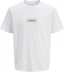 Jack & Jones Split Fakestitch Branding T-Shirt Bright White